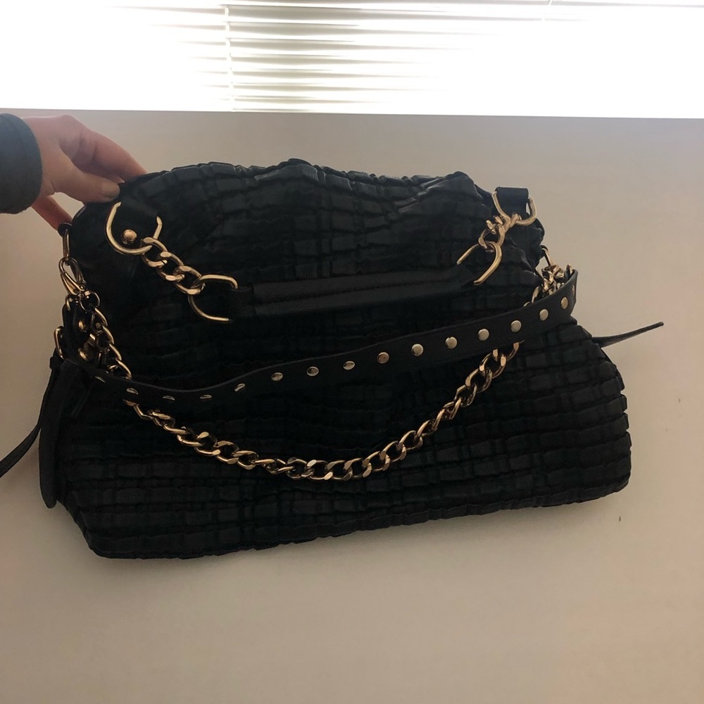 Bebe black leather bag